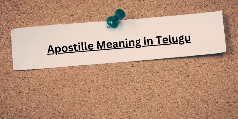 Apostille Meaning in Telugu