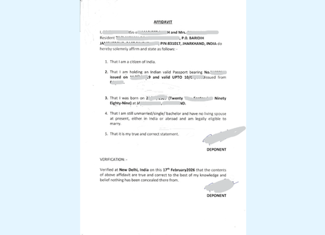 Single Status Certificate | Unmarried Certificate | Apostille